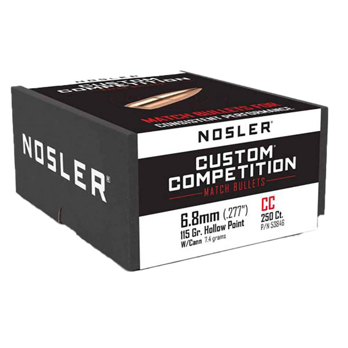Nosler Custom Competition 270 Caliber/6.8mm 115gr Hollow Point ...