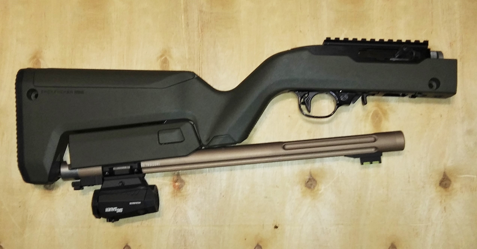 Magpul X-22 Backpacker Stock for All Ruger 10/22 Takedowns OD Green ...
