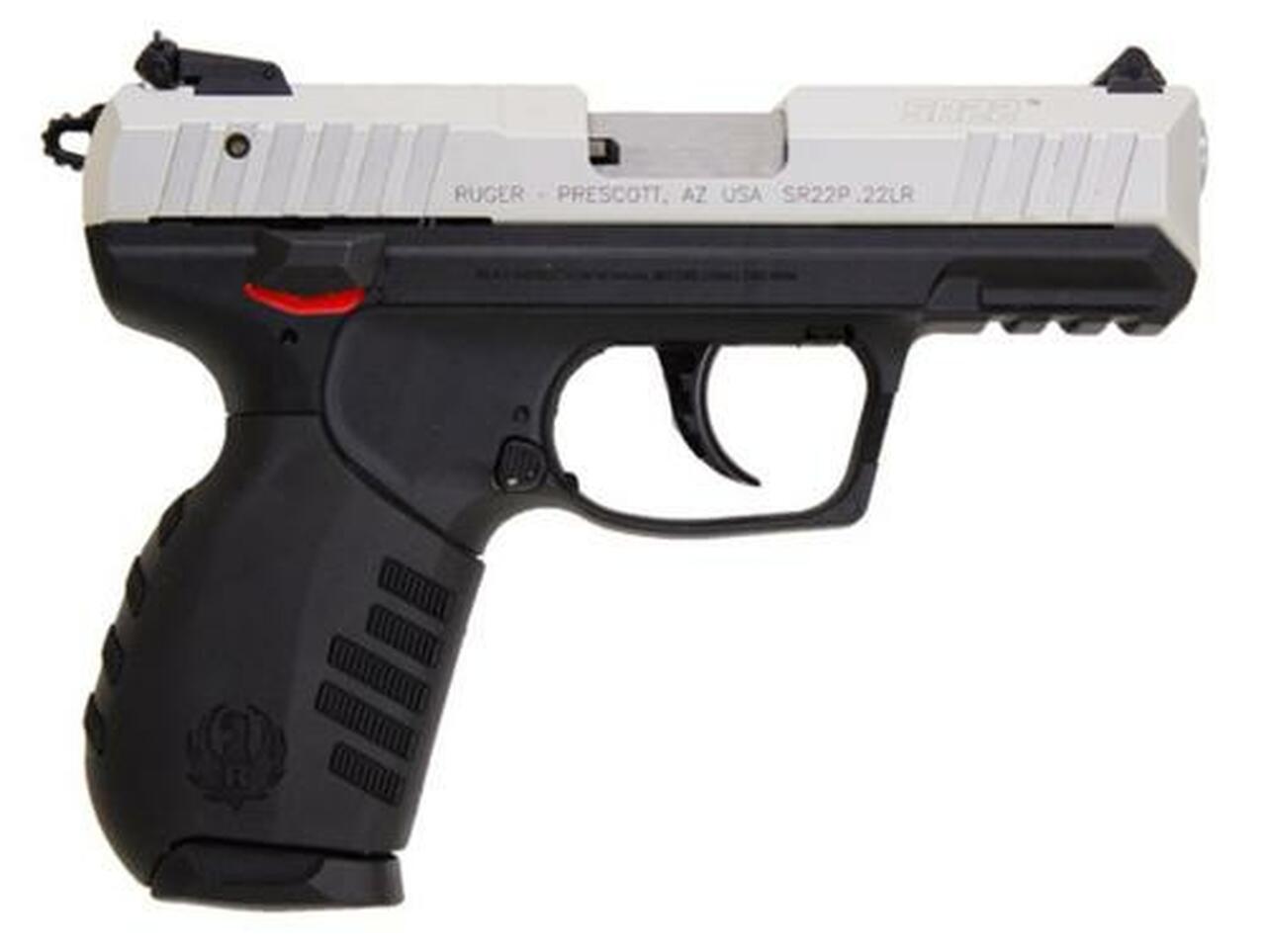 Ruger SR22 PS 22LR Silver Anodized Slide
