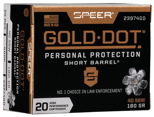 Speer Gold Dot Personal Protection 40S&W 180gr Hollow Point