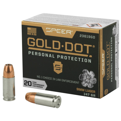 Speer Gold Dot Personal Protection 9mm Luger 147gr Hollow Point
