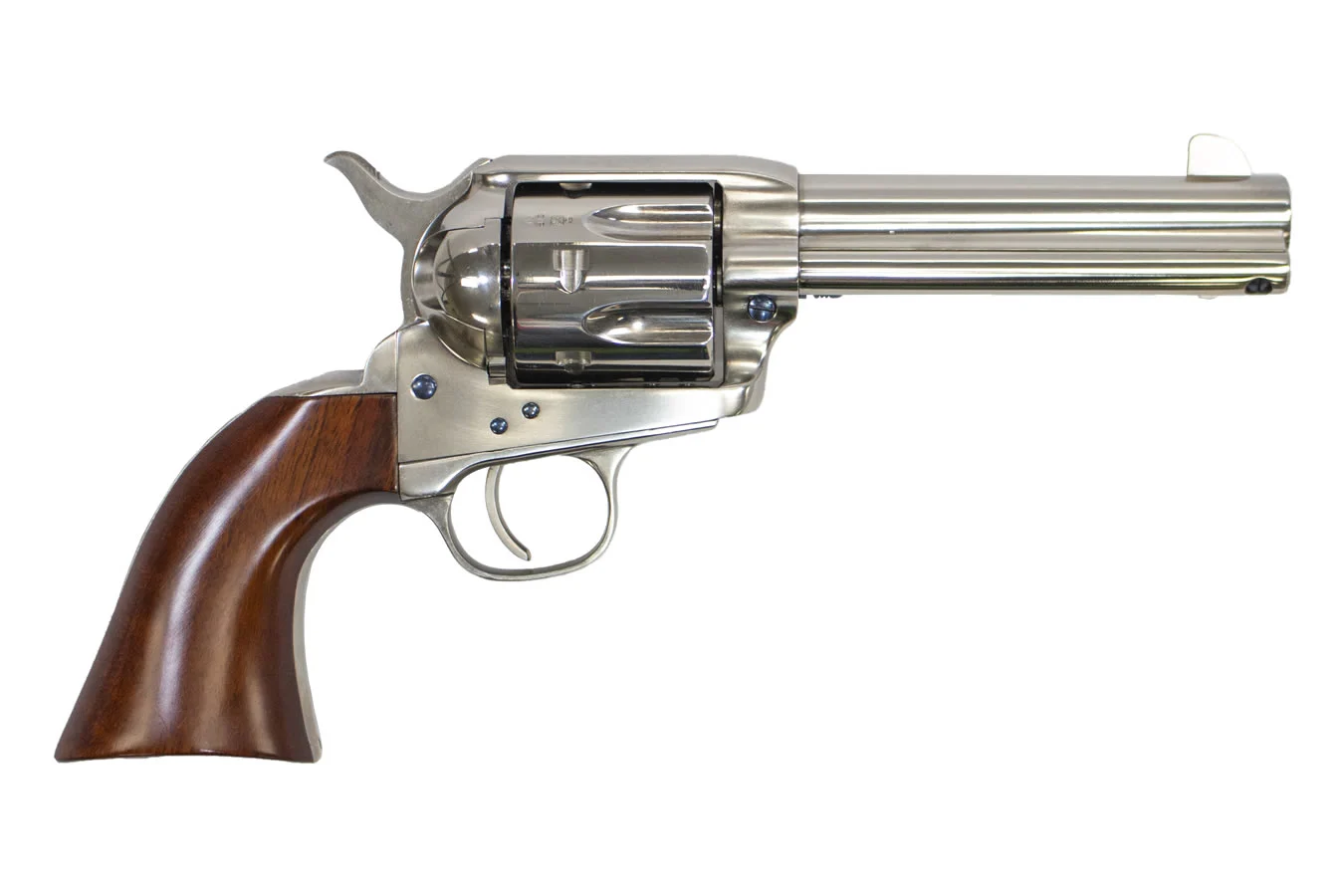 Uberti 1873 Cattleman 45 Colt Revolver with Polished Nickel Finish ...